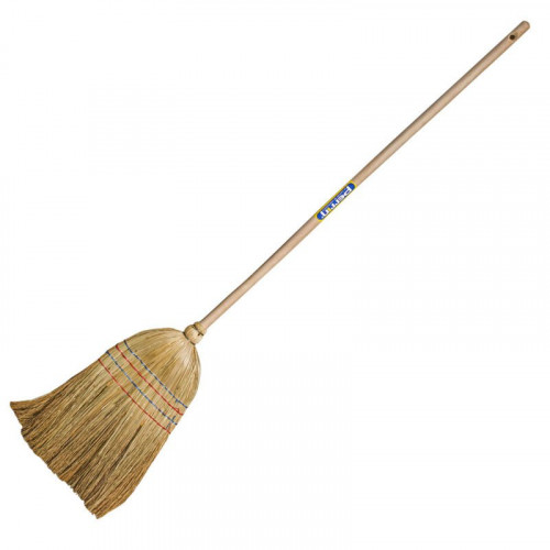 Balai en paille de sorgho 5 fils - Emmanché droit 110 - Longueur totale 1,40 m - PERRIN  