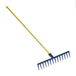 Râteau soudé 16 dents droites – Manche fibre 1,50 m de marque PERRIN  , référence: J9493500