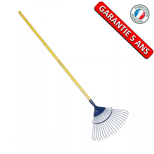 Balai à gazon professionnel 20 dents rondes - Manche fibre 1,50 m - PERRIN  