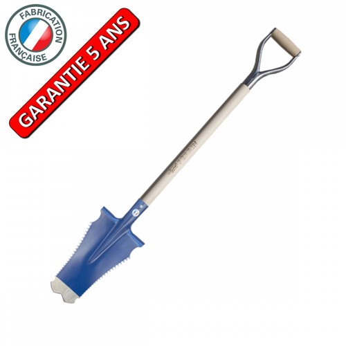 Bêche Caïman Pro 33 cm – manche poignée YD vernie – coupe racines - PERRIN  