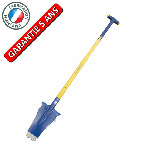 Bêche Caïman 33 cm – manche béquille composite – coupe racines - PERRIN  
