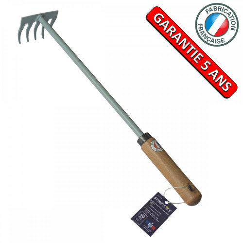 Râteau à fleurs 5 dents – manche extra-long bois PEFC – outil de jardin - PERRIN  
