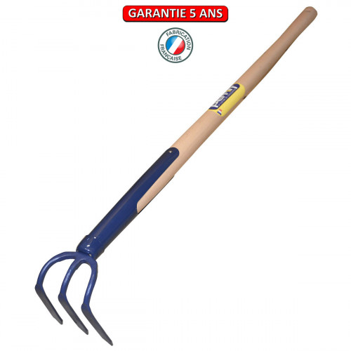 Croc à rosiers 3 dents 10 cm – manche 135 cm – outil de jardin - PERRIN  
