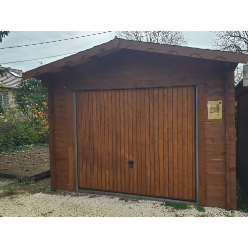 Porte battante double pour garage bois – épicéa massif 40 mm – ferrures traditionnelles - HABRITA