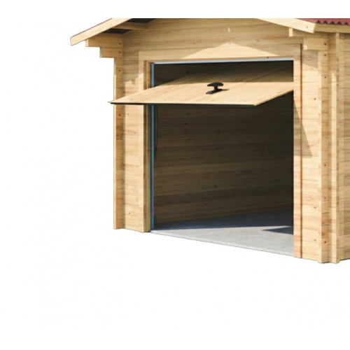 Porte basculante pour garage bois – structure métallique avec bardage bois – 237,5 x 200 cm - HABRITA