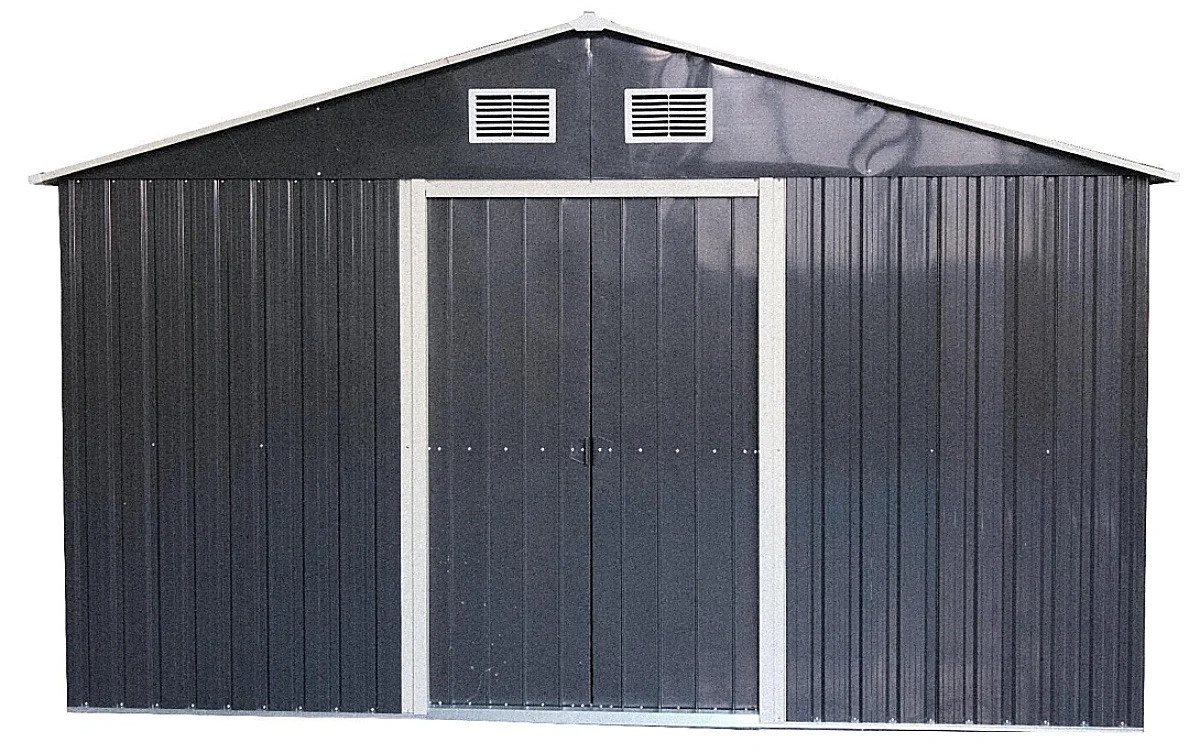 Abri métal grand volume toit 2 pentes HABRITA / 6 6 m2 / double porte largeur 90 cm et grande hauteur 152 cm - vue 2
