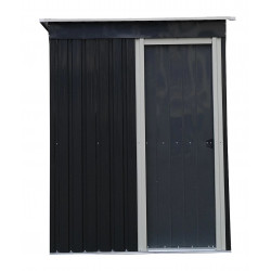 Abri de jardin métal monopente anthracite 1,96 m² – porte simple renforcée de marque HABRITA, référence: J9553400