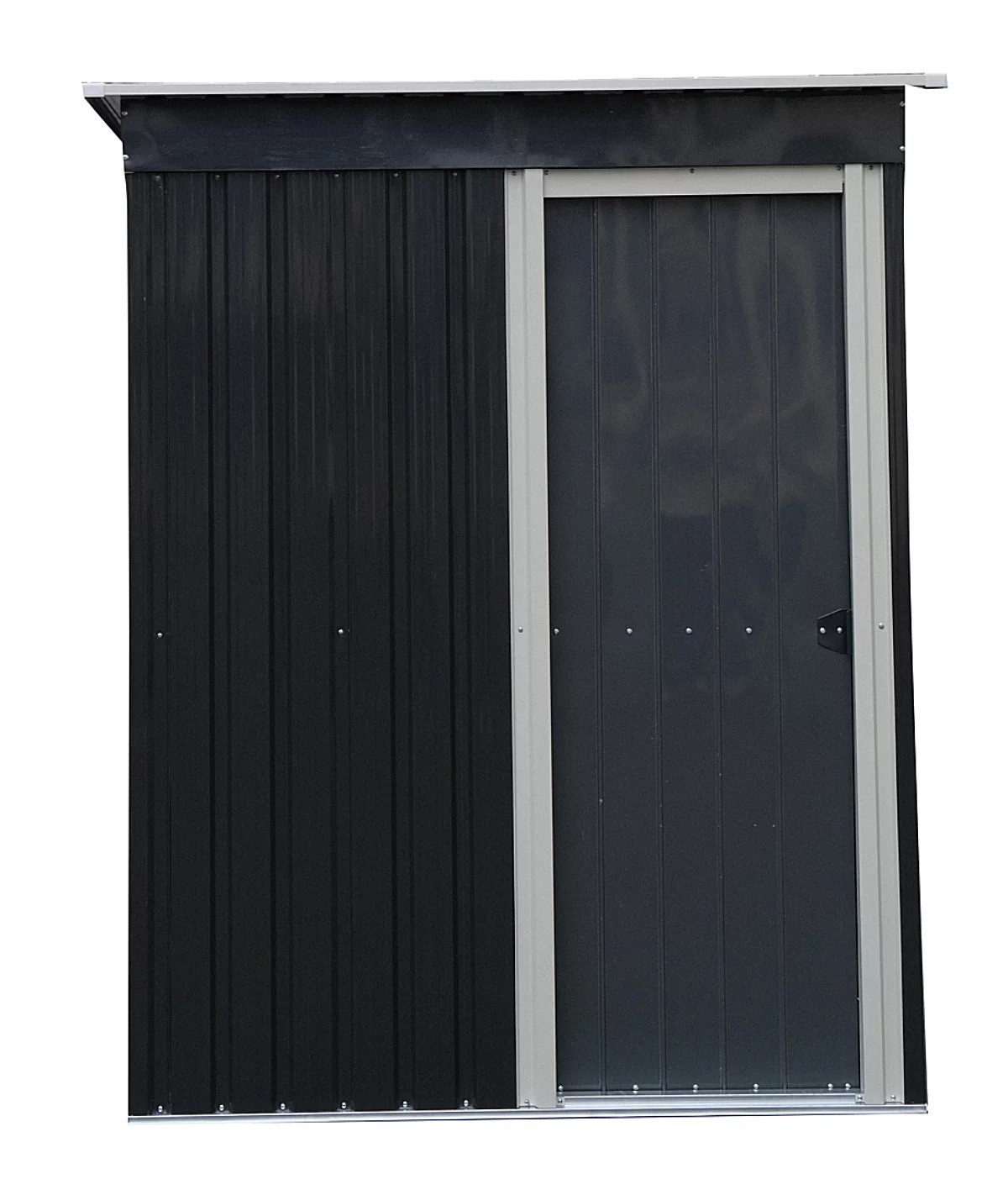 Abri métal toit monopente HABRITA / 1 96 m2 / simple porte largeur 54 cm et grande hauteur 162 cm - vue 2