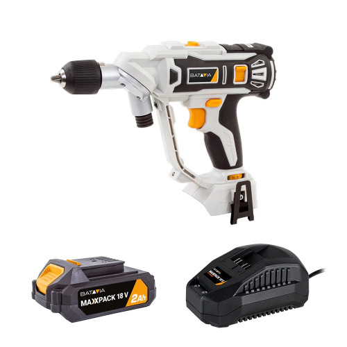Perceuse visseuse sans fil 18V Twin Drill - Maxxpack - double mandrin - 2 vitesses - contrôle électronique - Batavia