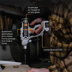Perceuse visseuse sans fil 18V Twin Drill - Maxxpack - double mandrin - 2 vitesses - contrôle électronique - Batavia