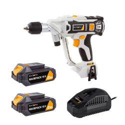 Perceuse visseuse sans fil 18V Twin Drill - Maxxpack - double mandrin - 2 vitesses - précision électronique de marque Batavia, référence: B9545000
