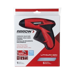 Pistolet a colle ø 8 mm - batterie li-ion Pistolet à colle sans fil GT30LI + 6 bâtons de colle - ARROW