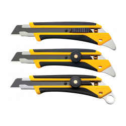 Cutter de chantier 'x-design' a talon metal L5-AL Cutter 18 mm autobloquant avec talon métal de marque OLFA-CARPENTRAS DONARIER, référence: B9563500