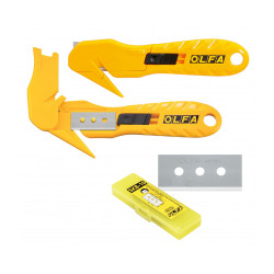Cutter bec de canard special emballage SKB-10 Etui de 10 lames réversibles 17,8 mm de marque OLFA-CARPENTRAS DONARIER, référence: B9567800