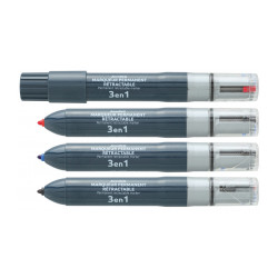 Marqueur multi-usages 3en1 Marqueur multicolore 3en1 de marque OUTIFRANCE , référence: B9568700