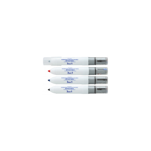 Marqueur 3en1 pour tableau blanc Marqueur multicolore 3 en 1 - OUTIFRANCE 