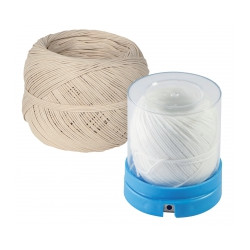 Ficelle alimentaire Ficelle blanche en boîte avec découpeur  60 m 19 g de marque OUTIFRANCE , référence: B9578100
