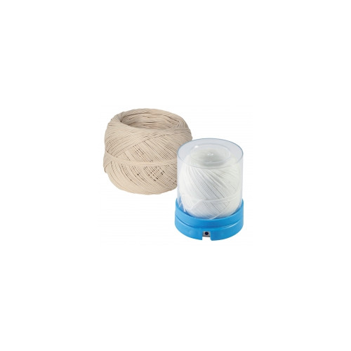 Ficelle alimentaire Ficelle blanche en boîte avec découpeur  60 m 19 g - OUTIFRANCE 