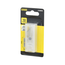 Lames de couteau avec trou central Etui de 10 lames  60 mm 19 mm 0,65 mm - OUTIFRANCE 