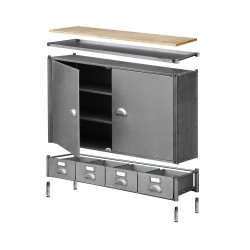 éléments a composer Module à façades basculantes 1200 x 400 x h. 190 mm 10 kg de marque TECHMAN, référence: B9580400