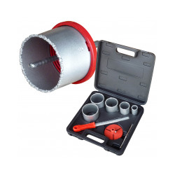 Trepans carbure - coffret Coffret de 5 trépans carbure Ø 33 / 53 / 67 / 73 / 83 mm de marque OUTIFRANCE , référence: B9582400
