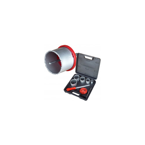 Trepans carbure - coffret Coffret de 5 trépans carbure Ø 33 / 53 / 67 / 73 / 83 mm - OUTIFRANCE 