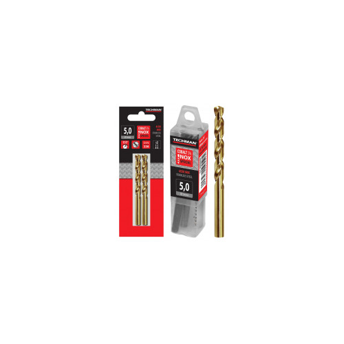 Forets hss cobalt - cob135° 5 forets 12.5 mm 151 / 101 mm - TECHMAN