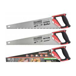 Scies egoïnes renfort alu - construction Scie égoïne charpentier / coffreur 500 mm 3,5 tpi - isocèle de marque TECHMAN, référence: B9612200