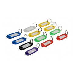 Porte-cles a etiquette Boîte 100 porte-clés à étiquette de marque OUTIFRANCE , référence: B9612400
