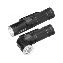 Mini torche rechargeable a tête orientable Mini torche LED orientable - 500 Lumens  Batterie Li-ion de 3,7 V / 700 mAh de marque TECHMAN, référence: B9613700