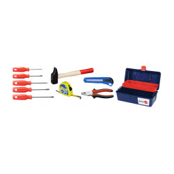 Caisse a outils - 9 pieces 9 pièces - AXIAN