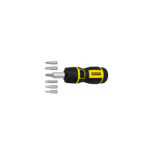 Tournevis boule porte-embouts a cliquet Tournevis boule + 6 embouts - OUTIFRANCE 