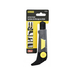 Cutter soft-grip + 2 systemes de blocage Cutter 18 mm autobloquant + molette - OUTIFRANCE 
