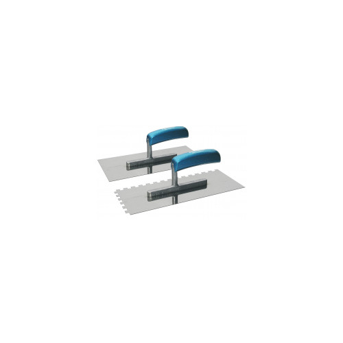 Platoir inox 28 x 12 cm Rectangle 2 côtés crantés 10 mm - OUTIFRANCE 