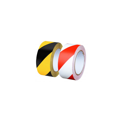 Ruban adhesif signalisation pvc Ruban PVC spécial sol 33 m x 50 mm Rouge / blanc - OUTIFRANCE 