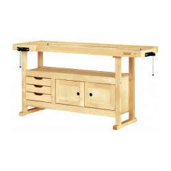 Etabli bois 1,50 m a caisson 1,50 m 0,50 m 0,82 m 54 kg de marque OUTIFRANCE , référence: B9631400
