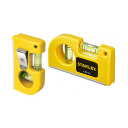 Niveau de poche 86 mm 2 fioles : 180° et 90° de marque STANLEY, référence: B9634500
