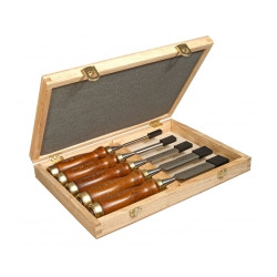 Ciseaux a bois manche bois Coffret bois 6 / 10 / 15 / 20 / 25 mm - STANLEY