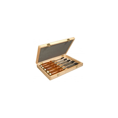 Ciseaux a bois manche bois Coffret bois 6 / 10 / 15 / 20 / 25 mm - STANLEY