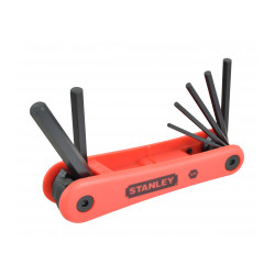 Cles 6 pans sur poignee abs 7 clés : 1,5 - 2 - 2,5 - 3 - 4 - 5 - 6 mm - STANLEY