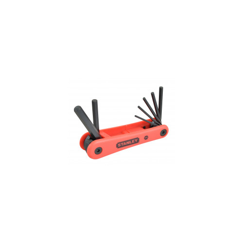 Cles 6 pans sur poignee abs 7 clés : 1,5 - 2 - 2,5 - 3 - 4 - 5 - 6 mm - STANLEY