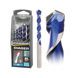 Forets multi-materiaux 215D08 1 foret 8,0 mm 120 / 80 mm de marque Diager, référence: B9640400