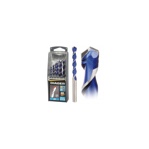Forets multi-materiaux 215D10 1 foret 10,0 mm 120 / 80 mm - Diager