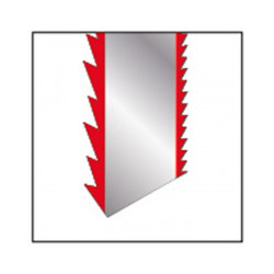 Lames de scie sauteuse hcs pour bois - coupe courbe L011W5 5 lames 100 / 75 mm 6 tpi (4 mm) 'T' Coupe courbe - Diager