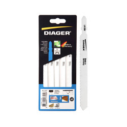 Lames de scie sauteuse bi-metal pour bois cloute L012S5 5 lames 116 / 91 mm (2,0 mm) 'T' Coupe en force de marque Diager, référence: B9641600