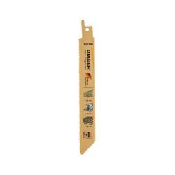 Lames de scie sabre bi-metal pour bois cloutes L204SL2255 5 lames 225 / 205 mm Variable 10 / 14 tpi (2,5 / 1,8 mm) Bois cloutés de marque Diager, référence: B9642100