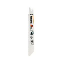 Lames de scie sabre bi-metal pour acier et inox L202ML2005 5 lames 200 / 180 mm 18 tpi (1,4 mm) Acier inox de marque Diager, référence: B9642200