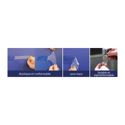 Adhesif double face grip'tout Transparent 3 m x 30 mm 2 mm - OUTIFRANCE 