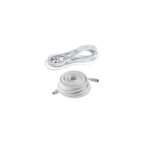 Câbles coaxiaux tv / sat / tnt Câble TV / SAT / TNT 10m Fiche coaxiale 9,52 mm mâle + fiche vissante type F - AXIAN