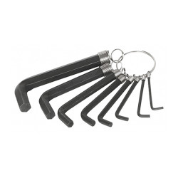 Cles 6 pans sur anneau 8 clés : 2 / 3 / 4 / 5 / 5,5 / 6 / 8 / 10 mm. de marque AXIAN, référence: B9652800